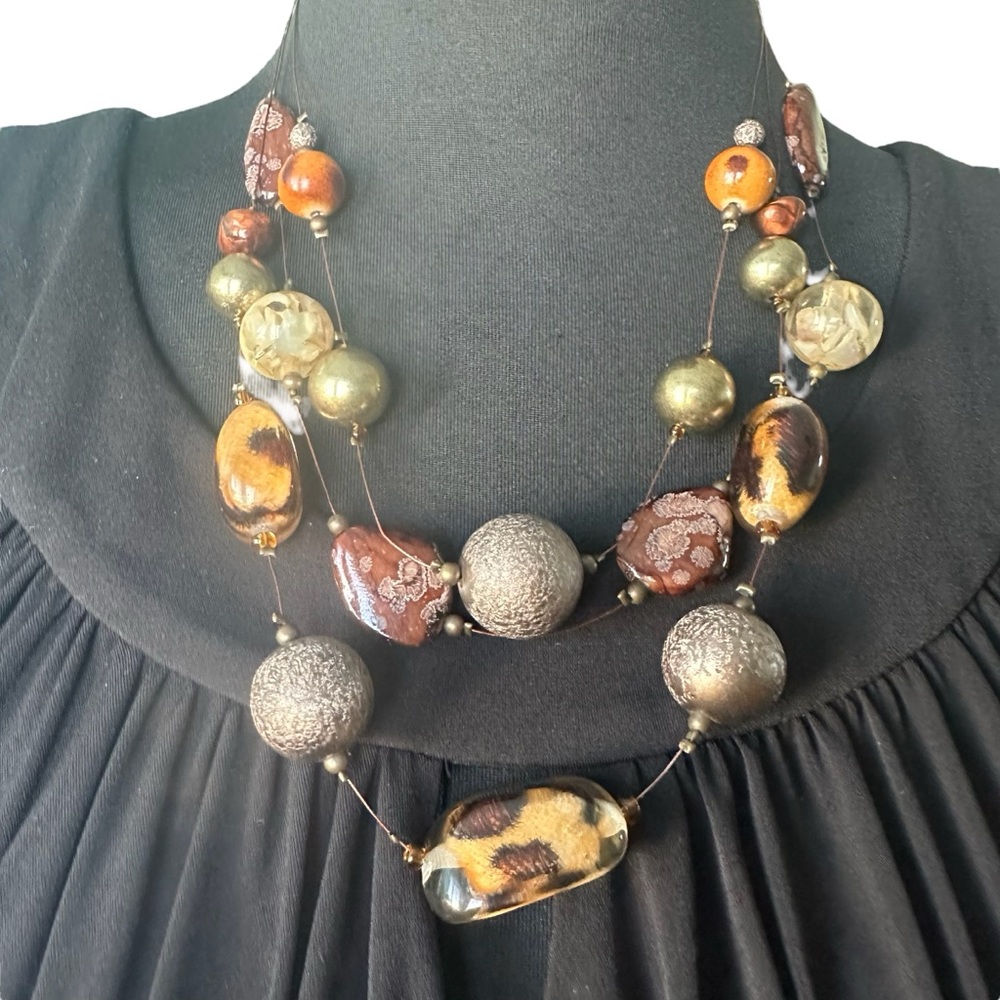 Multi Layer Necklace with Beads